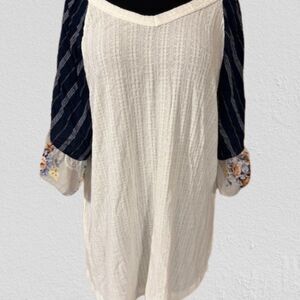 Oddy Sweater Knit with Short Striped Raglan Ruffled Sleeve  4320  NWT Boutique